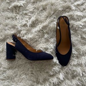 Bobbies Paris Slingback Suede Pumps